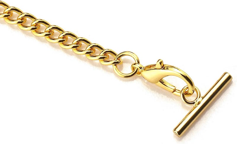 BoShiYa Pocket Watch Chains for Men Vintage Metal Albert Vest Chain Accessories/Color: Gold/Silver/Black/Bronze - Image 3